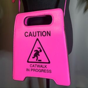 SHEIN Caution “Catwalk In Progress” Fashion Bag